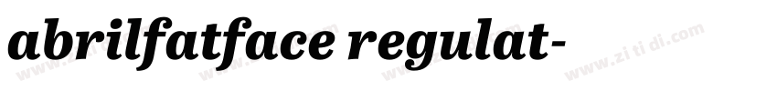 abrilfatface regulat字体转换